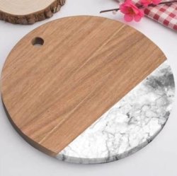 Marble And Wood Chopping Board - 25CM