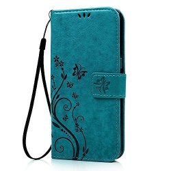 ZTE Zmax Pro Carry Z981 Wallet Case - Auideas Fashion Floral Butterfly Embossed Pu Leather Mag