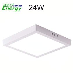 Ganeed LED Ceiling Light 24W Square Flat LED Flush Mount Ceiling Lamp Surface Mount Ceiling Lighting Fixture For Bathroom Kitchen Balcony Living Room 12 INCH 6500K