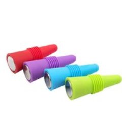 Silicone Wine Stoppers - Multiple Colours 4 Pack