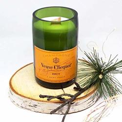 Veuve Clicquot Champagne Soy Candle - Liquor Alcohol Cut Bottle Recycled Scented
