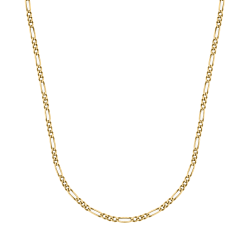 Yellow Gold & Sterling Silver 50CM Figaro Chain