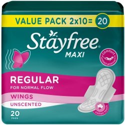 Stayfree, Sanitary Pads, Maxi Teens, Wings, Scented, Pack Of 10