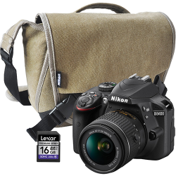Nikon D3400 + 18-55mm Af-p Dx Vr + Bag + Card