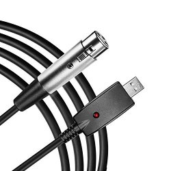 Neewer USB Male To 3-PIN Xlr Female Microphone Converter Cable Studio Audio Connector 3 METERS 10 Feet For Computers With USB Port And Microphones For