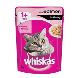 Whiskas Catfood Salmon In Gravy 85G