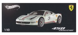 Ferrari 458 Italia Challenge White 3 Elite Edition 1 18 By Hotwheels X5487