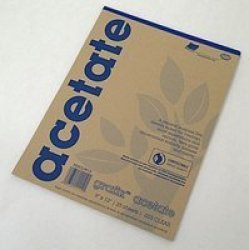 Clear Acetate Pad 9X12IN .003IN - 25 Sheets
