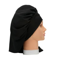 Luxurious Armani Satin Sleep Bonnet Black