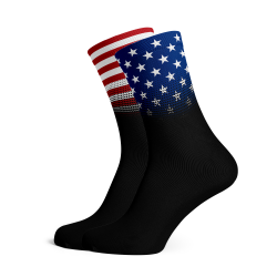 Usa Flag Socks - Medium Black