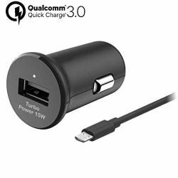 Turbo Fast 15W Car Charger Works For Huawei Y3 II Includes Detachable Hi-power Microusb Cable
