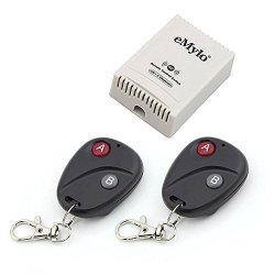 eMylo DC 12V 2CH RF Relay Smart Wireless Remote Control Light Switch Garage  Door Remote Opener 433Mhz Transmitter with Relay Receiver 