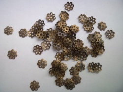 Beadcaps - Bronze - 50pc - Cheap Courier Delivery