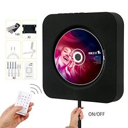 Portable Cd Player Hompie Upgraded Wall Mounted 5-IN-1 Cd Music Player Hifi Bluetooth Speaker Home Audio Boombox With Remote Control USB Drive Aux In
