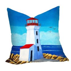 Red Roof Lighthouse Luxury Scatter By Marthie Potgieter