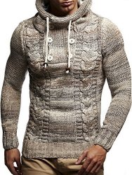 Nelson Leif LN20227 Men's Knitted Pullover Beige Us-xxl EU-3XL