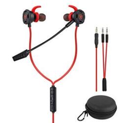 Bluefire Wired Gaming Earphone 3.5 Mm E-sport Earphone Noise Cancelling Stereo Bass Gaming Headphone With Adjustable MIC For PS4 Xbox One Laptop Cellphone PC Red