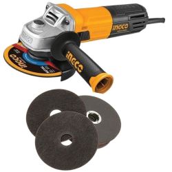 Ingco - Angle Grinder - 115MM - 750W And 5X Cutting Discs 115MM