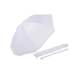Alice Umbrellas 1.6M Beach Umbrella With Carry Bag - White