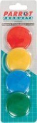 Parrot Pack of 4 Assorted Circle Magnets