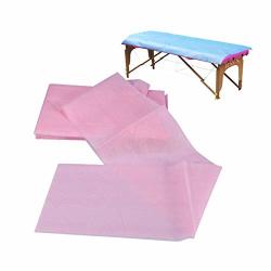 Eoper 20 Pieces Disposable Sheets Spa Bed Sheet Table Cover Non-woven Mattress Protector For Massage Beauty Spa Tattoo Physiotherapists Chiropractors 70.8X 31.5INCH Pink
