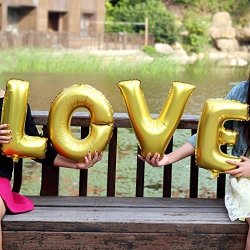 ULIKE2 4PCS LOT 40" Super Big Letter Balloon Gold silver Love Helium Balloon Wedding Party Decoration Balloons