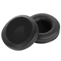Tihebeyan Headphone Soft Foam Earpad Wireless Bluetooth Cover Cusion Soft Ear Pads Cushion Pu Leather Foam Earpads For Razer Kraken Pro 2PCS Black