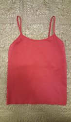 Pink Spaghetti Top With Built In Support- Size S
