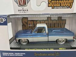 M2 Machines By M2 Collectible Squarebody Syndicate Series 1974 Chevrolet Cheyenne Super 10 - SS01 1:64 Scale WMTS11 19-43 Blue white Details Like No Other 1 Of 7880