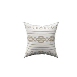 African Print Sepedi Inspired Square Beige Cushion Cover