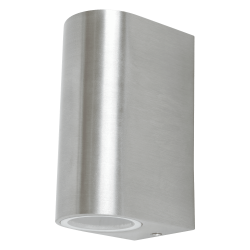 Orb - Polished Aluminium Up And Down Outdoor Wall Light