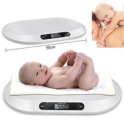 Baby Scale Multi-function Toddler Scale Baby Scale Digital Pet Scale Lcd Display Electronic Digital Infant Pet Bathroom Weighing Scale 20KG 44LBS