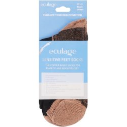 Eculage Sensitive Feet Socks Black And Beige 39-41