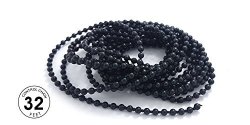 Plastic BLACK Bead Chain - Size 10 - 32 Ft Length