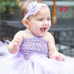 Keenomommy Girls Fancy Princess Double Layers Tutu Dress With Flower And Headbands - Color 7