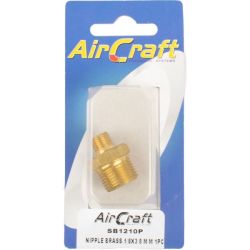 Aircraft - Nipple Brass 1 8 X 3 8 M m 1 Piece Pack - 2 Pack