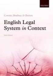 English Legal System In Context