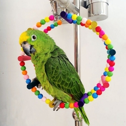 Pet Bird Wooden Swing Flexible Pet Climb Ladder Bird Parrot Stands Holder Toys