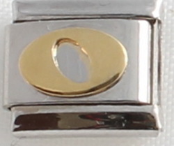 Italian Charm - Gold Plated Letter O