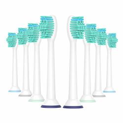 Wuyan 8 Pcs Replacement Brush Heads For Philips Sonicare Electric Toothbrush Head For Sonicare Diamond Clean Compatible With Philips Healthywhite+ Flexcare Platinum Proresults Sensitive Brush Head