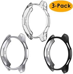 3 Pack Case For Samsung Gear S3 Smartwatch Haojavo Soft Tpu Plated Protective Bumper Shell Protector For Samsung Gear S3 Frontier classical & Galaxy Watch