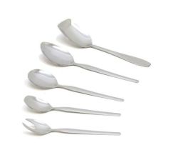 5 Piece Serving Spoon Set Stainless
