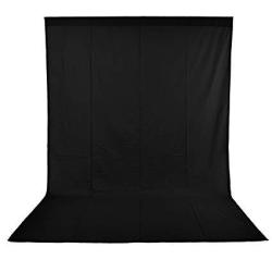 Neewer 10 X 20FT 3 X 6M Pro Photo Studio 100% Pure Muslin Collapsible Backdrop Background For Photography Video And Televison Background Only - Black
