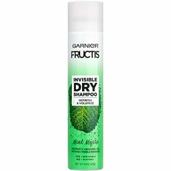 Garnier Invisible Dry Shampoo With No Visible Residue Powered By Rice Starch To Instantly Absorb Oil Refresh And Volumize Silicone Free Mint Mojito By