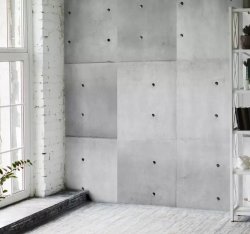 The Charm Of Concrete Living Room Wallpaper