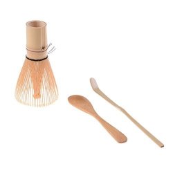 Matcha Tea Set - Bamboo Matcha Tea Whisk Scoop And Small Spoon - Perfect Set To Prepare A Traditional Cup Of Matcha