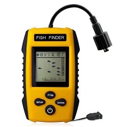Tektree Portable Fish Finder Fishfinder With Wired Sonar Sensor Transducer And Lcd Display