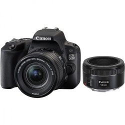 Canon Camera Canon Eos 200D EF-S18-55MM F 4-5.6 Is Stm EF50MM F 1.8 Stm