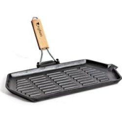 Frypan Rectangle With Folding Handle 35CM