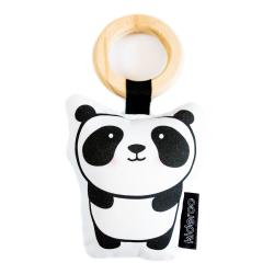 Cuddle Friendly Panda Plush Rattle Toy For Baby By Kideroo
